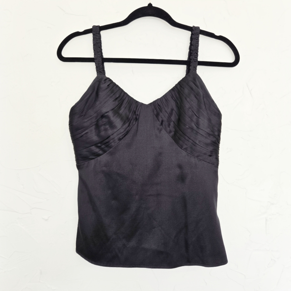 Club Monaco Black Silk Slip Top - Picture 7 of 7